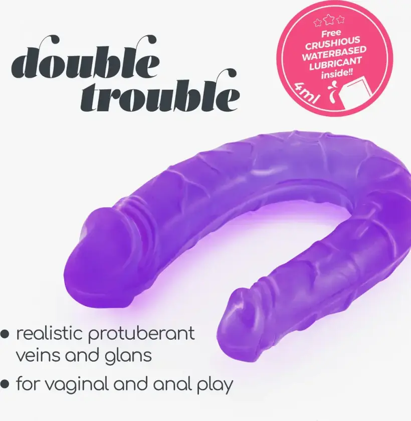 Double Trouble Dobbeldildo Lilla - 27 cm
