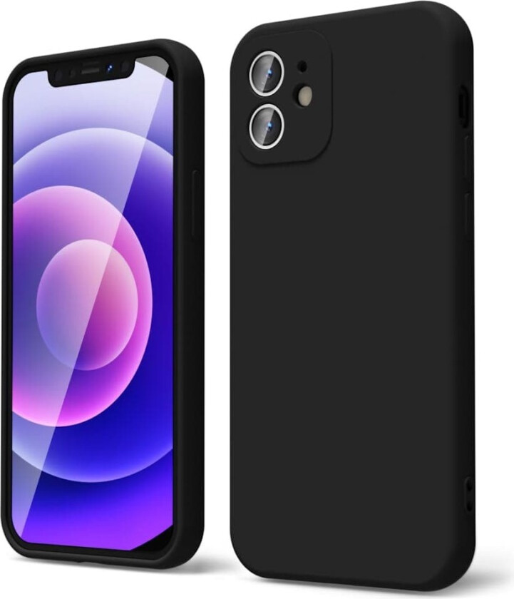 iPhone 12 Mini Svart Deksel - Ekstra Kamerabeskytter