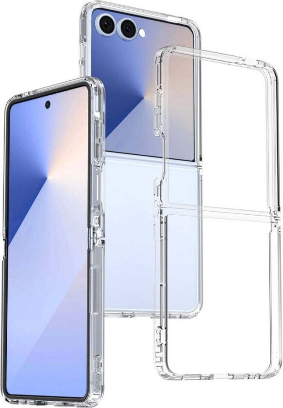 Samsung Galaxy Z Flip7 Hybrid Plast Deksel - Gjennomsiktig