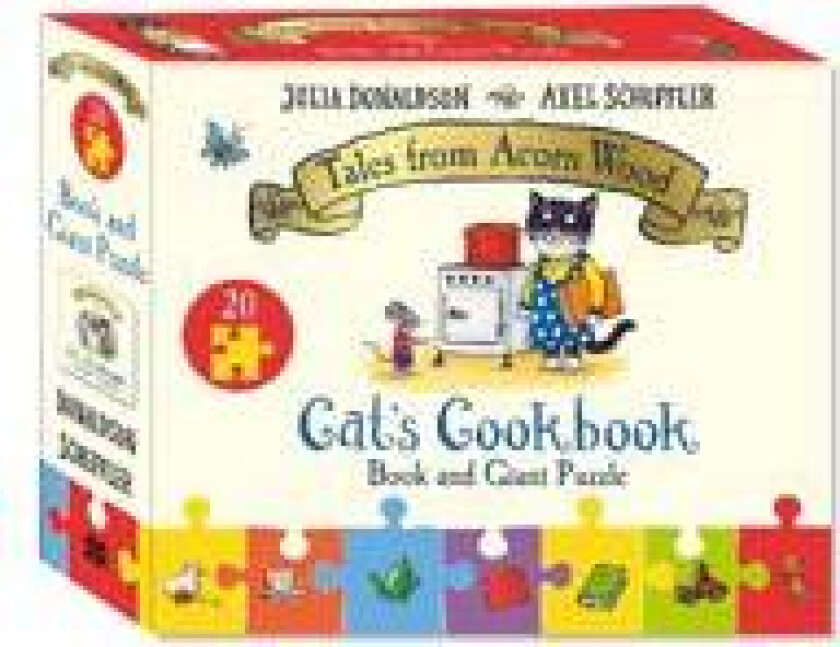 Cat's Cookbook Book and Giant Puzzle Gift Set