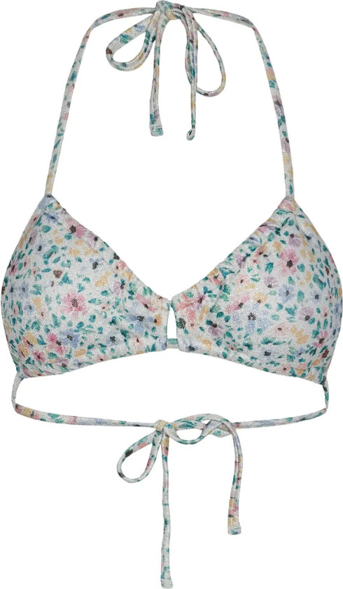 Pcasine Shine Bikini Top Sww Swimwear Bikinis Bikini Tops Triangle Bikinitops Cream Pieces
