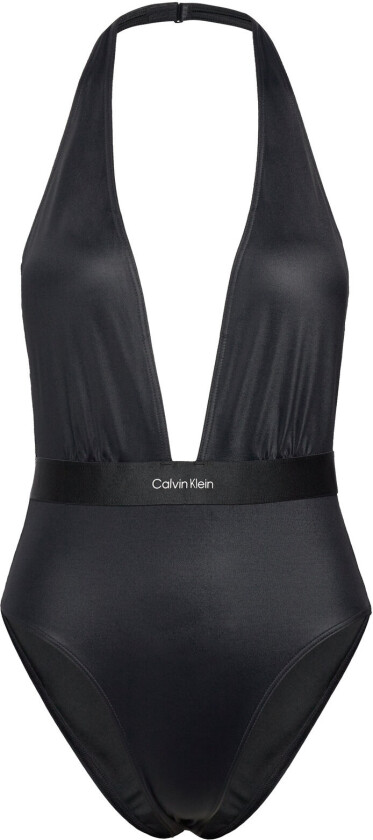Piece Plunge-Rp Badedrakt Badetøy Black Calvin Klein
