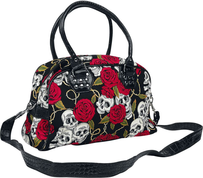 Goth Håndveske - Skulls And Roses - Damer - svart