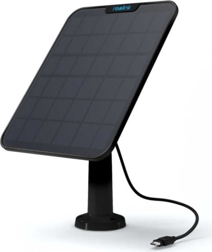 Solcellepanel 2 til overvåkningskamera 6W, sort