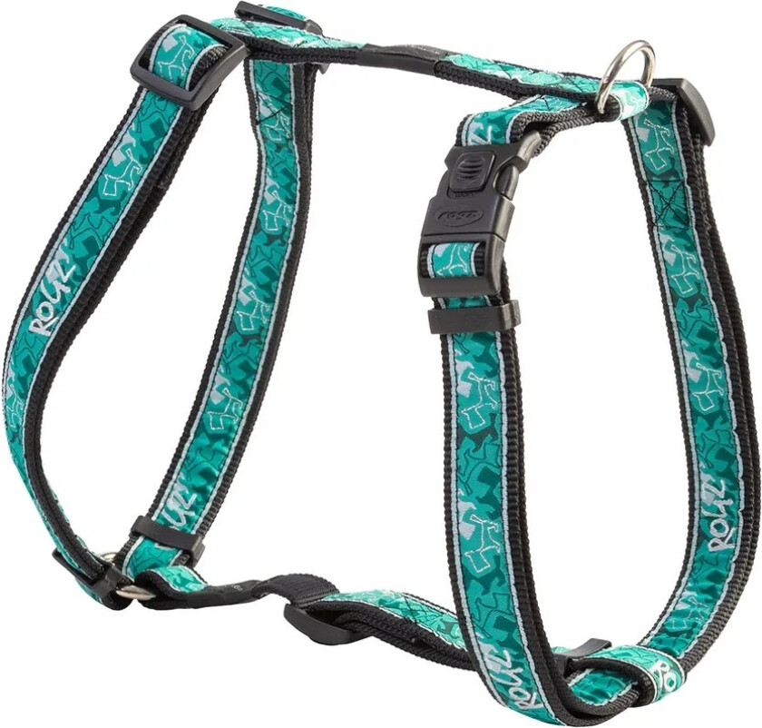 Rogz Fancy Dress Sele - 60-100cm - Mint Black