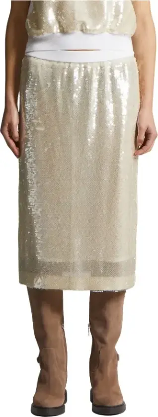 Dame, Skjørt, Beige, L