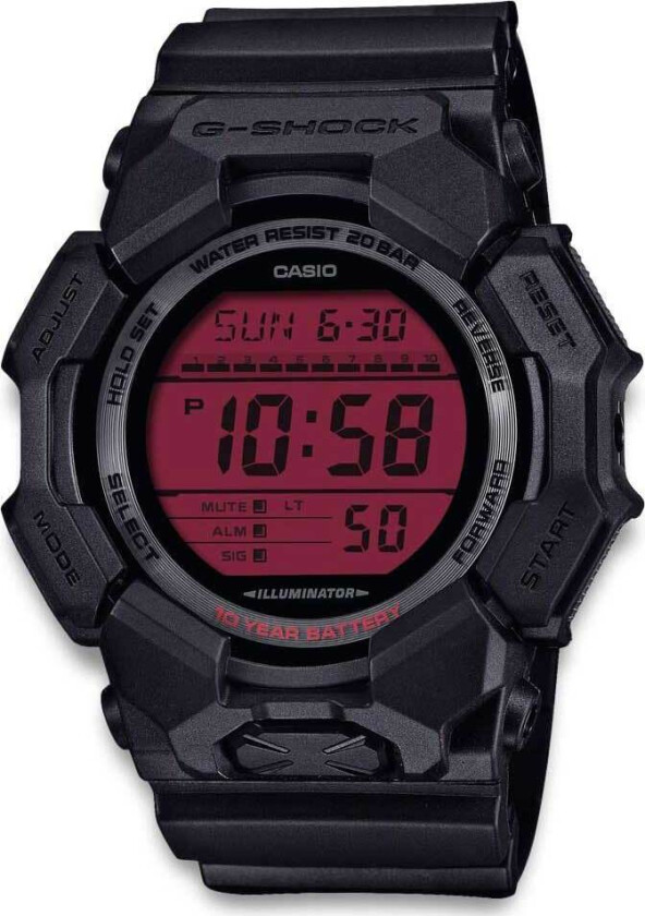 G-Shock GD-010BBR-1ER - Digital - Sort - Herreklokker - Resin - Mineral
