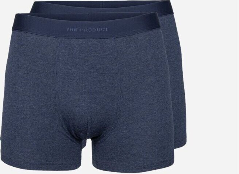 2 Pack Boxershorts - Blue Melange Blå XL