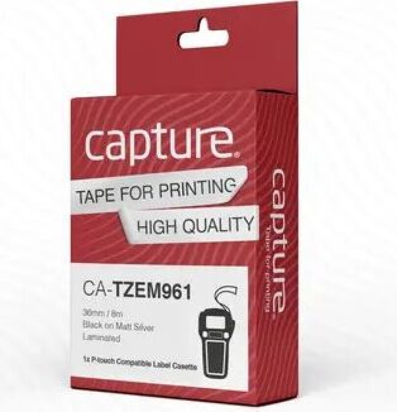 Tape 36mm Tze-m961 Black/silver