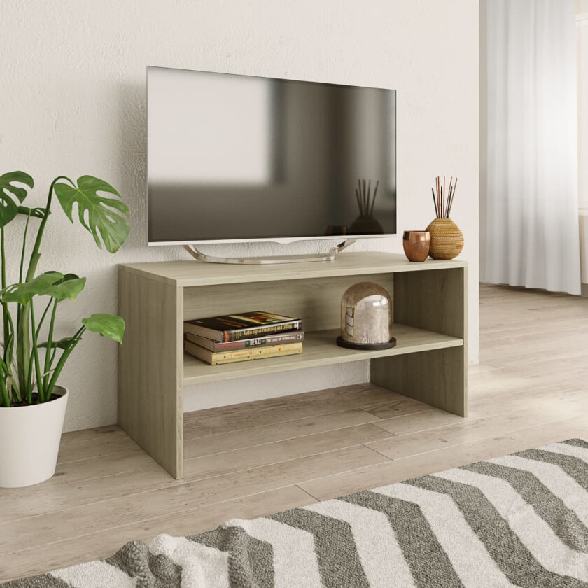 TV-benk sonoma eik 80x40x40 cm sponplate