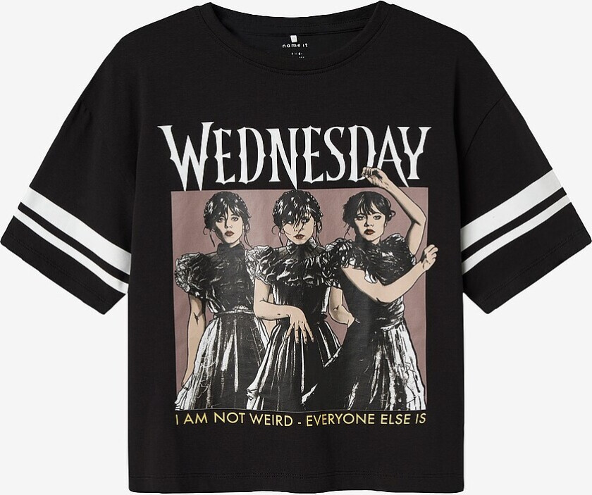 T-skjorte nkfjJxina Wed SS Rlx Top Box Noos S - Svart