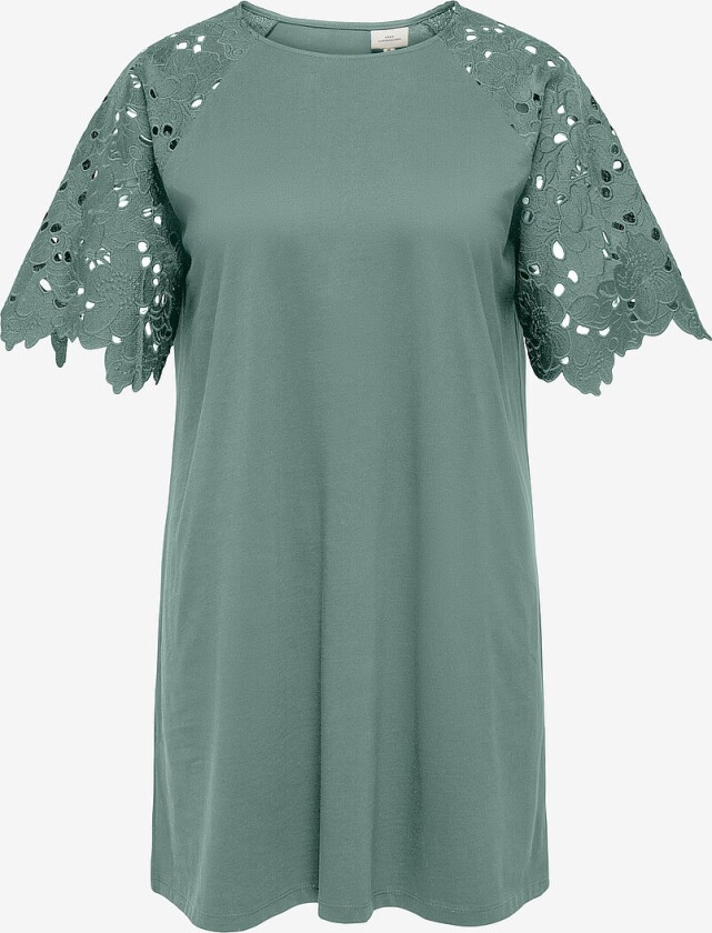 Plusstørrelse carGloria O-neck Abk Dress Jrs - Grå