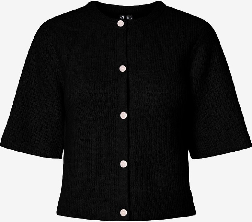 Kardigan pcSilly SS O-neck Knit Cardigan - Svart