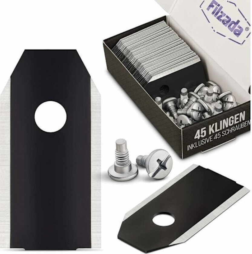 ® 45x Karbonfiber Kolvbytessett for alle Husqvarna Automower/Gardena/Yardforce - Robotgressklipperblader for Husqvarna 305, 308, 310, 315, 320, 420, etc.