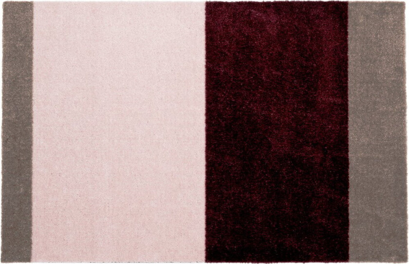 Stripes dørmatte horisontal Bordeaux-rose-sand, 60x90 cm