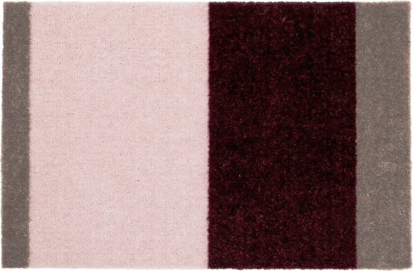 Stripes dørmatte horisontal Bordeaux-rose-sand, 40x60 cm
