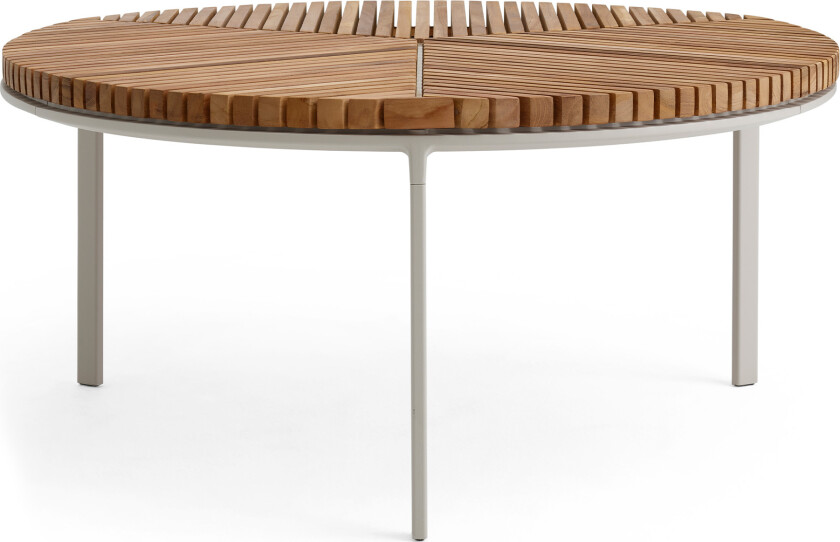 716 open-air soffbord Ø90cm teak - Utendørs sofabord - Beige