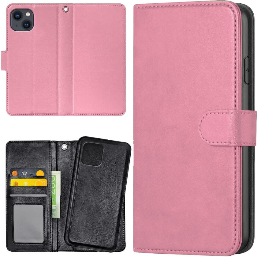 iPhone 15 - Lommebok Deksel Lyserosa