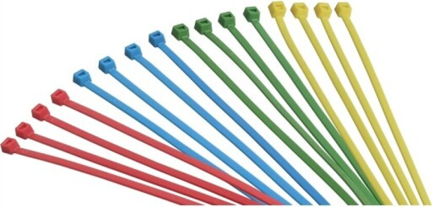 100 stk Buntebånd 4,8 x 300 mm, gul (100)