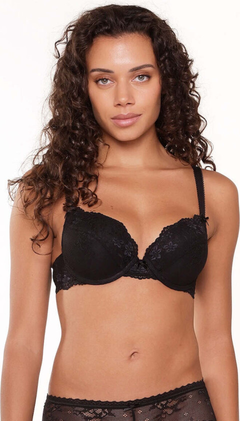 Daglig push-up BH, svart, Størrelse: 65C, Kvinner