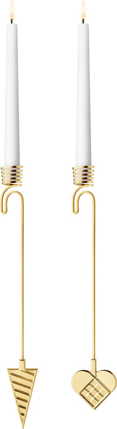 Georg Jensen CC 2025 Lysholder-sett 2 deler, gullbelagt sinklegering