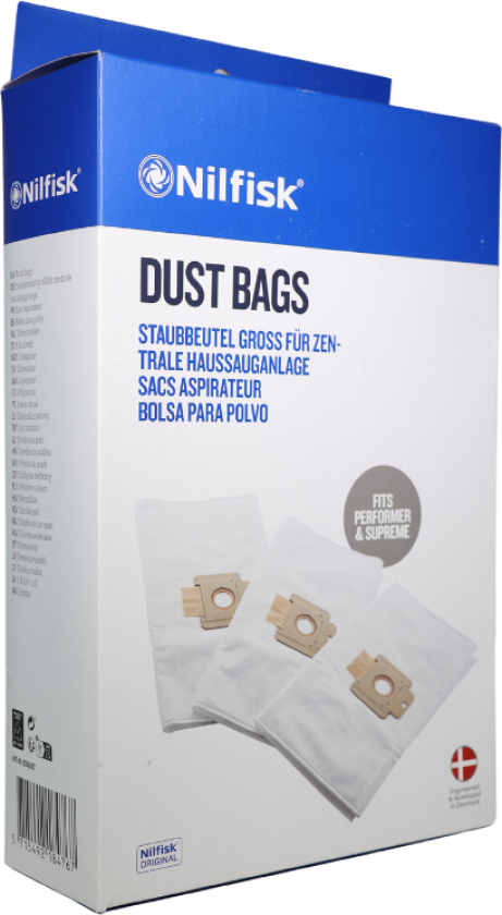 Støvsugerposer, syntetfiber, 3st.