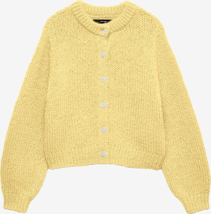 Kofte vmWilo LS O-neck Cardigan - Gul