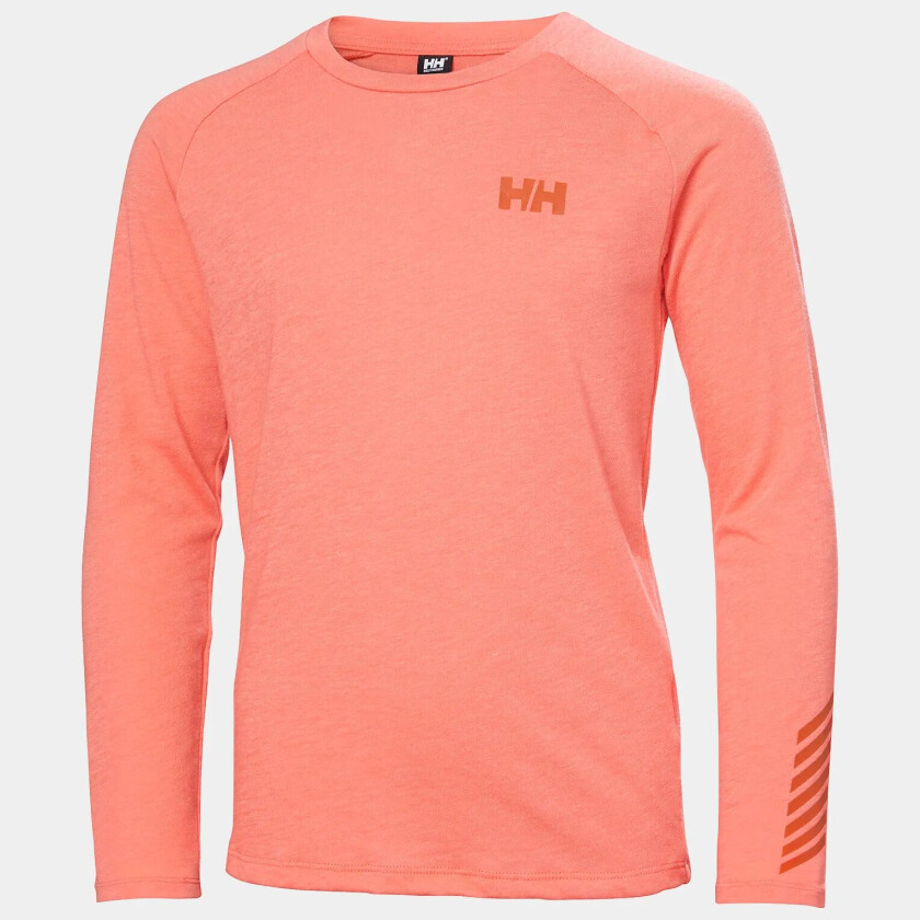 Loen Tech Long Sleeve, overdel i ullblanding, junior 284 Peach Echo