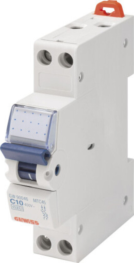 6 stk Sikringsbryter MCB C 16A 2P 10kA 1 modul