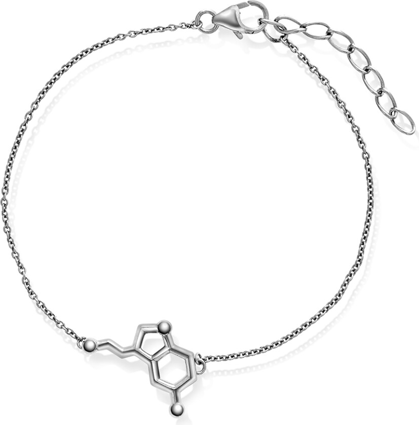 Armbånd i 925 sølv med symbol serotonin
