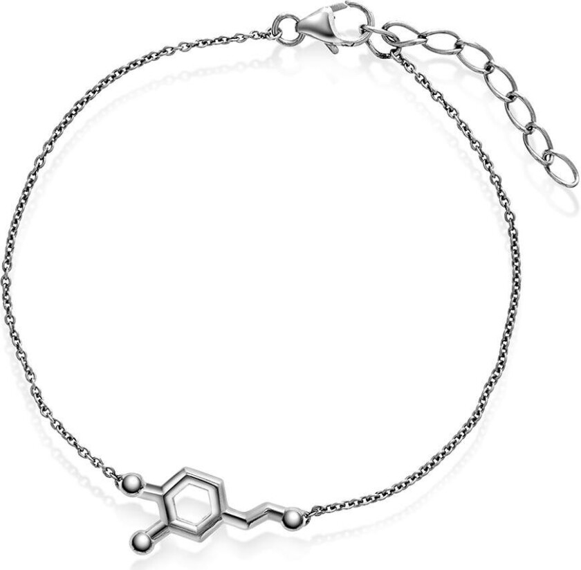 Armbånd i 925 sølv med symbol dopamin