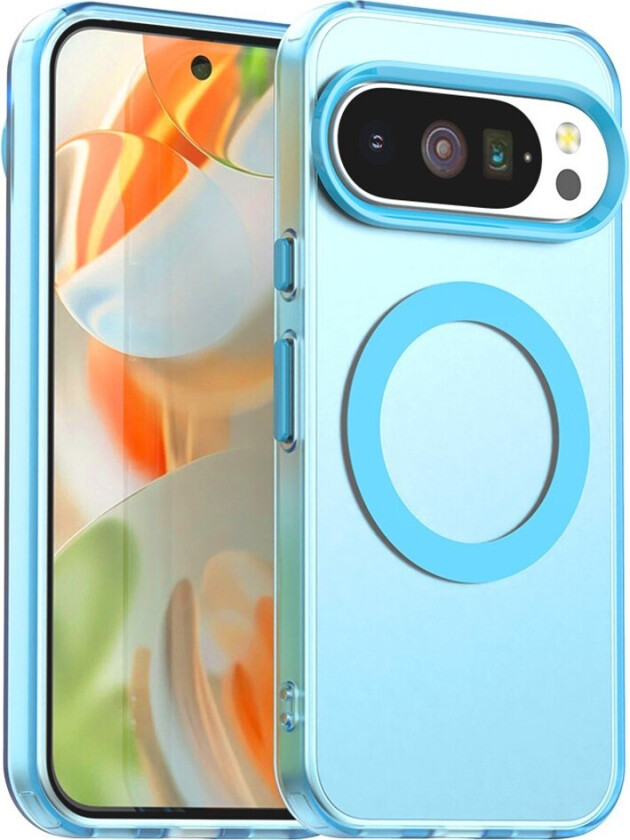 Google Pixel 10 / 10 Pro Hybrid Plast Deksel - MagSafe Kompatibel - Gjennomsiktig / Blå