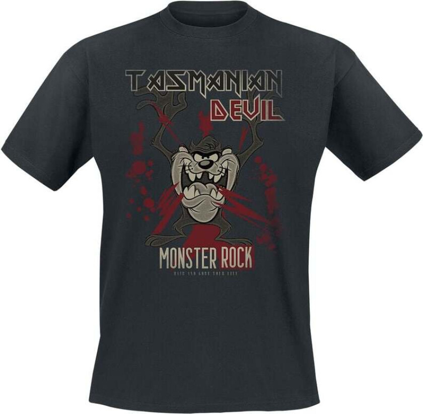 T-skjorte - Tasmanian Devil Monster Rock - S til 3XL - Herrer - svart