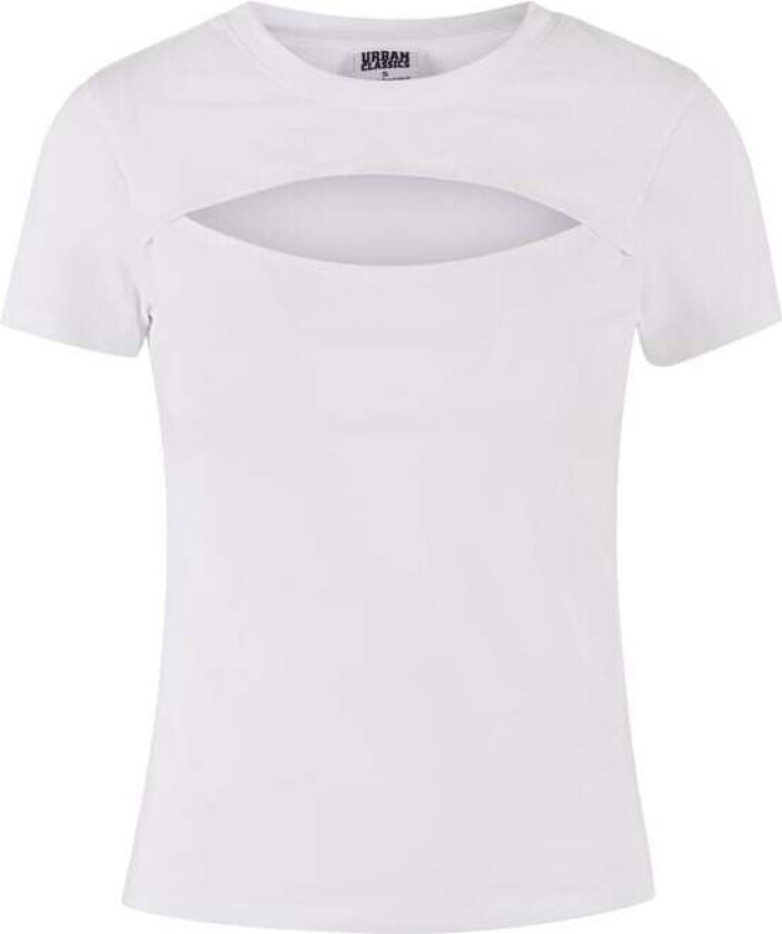 T-skjorte - Kort Cut-Out T-skjorte for Kvinner - XS til XL - Damer - hvit