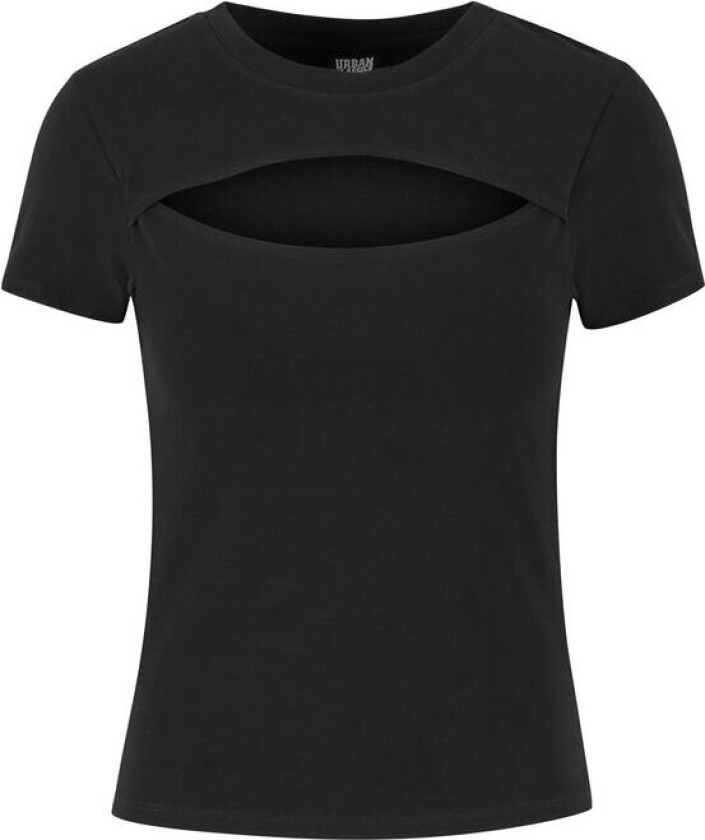 T-skjorte - Kort Cut-Out T-skjorte for Kvinner - XS til XL - Damer - svart