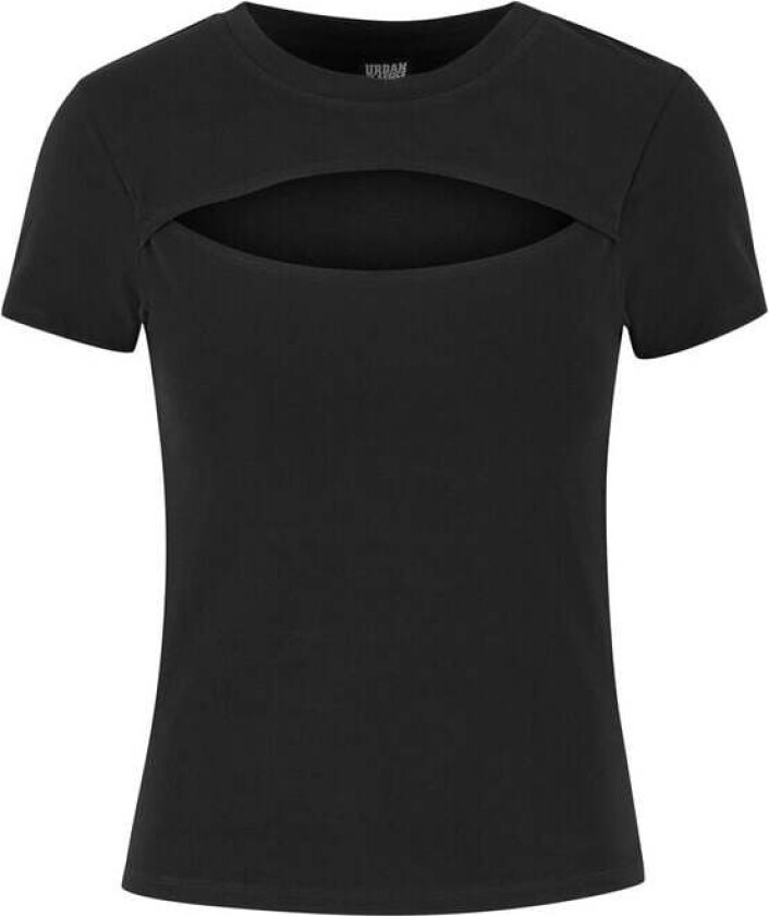 T-skjorte - Kort Cut-Out T-skjorte for Kvinner - XS til XL - Damer - svart