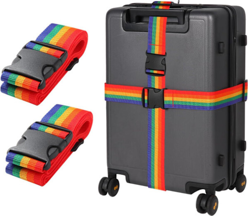 Justerbare Bagasjeremmer med Elastisk Belte Spenne Krossbagasje Reise Stropp for Koffert Bagasje Klips for Reisekoffert Bagasjerem