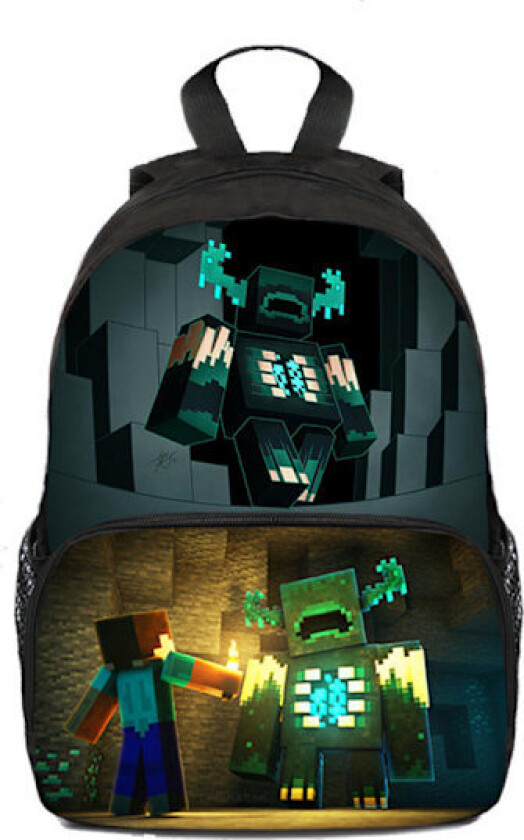 Minecraft Ryggsekk for Barn Skolesekk Ryggsekk Karakterveske