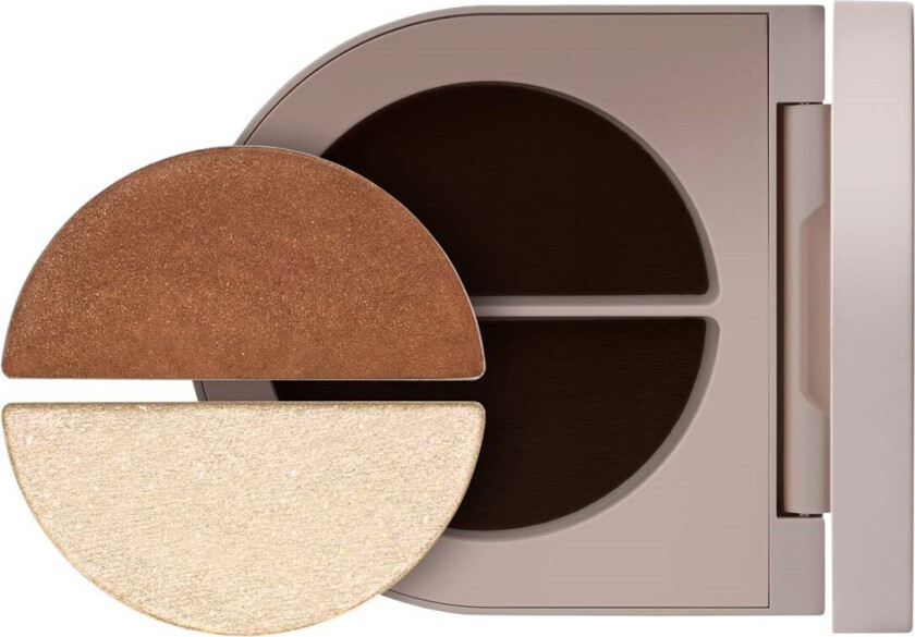 Satin & Shimmer Duet Eyeshadow Satin Cocoa/White Gold Sh
