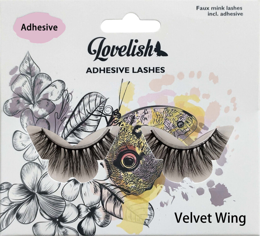 Adhesive Eyelashes Velvet Wing