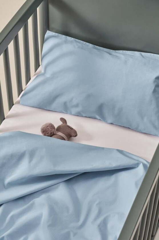 Bilde av ZACK PERCALE MINI sengesett sprinkelseng - økologisk Tåkeblå