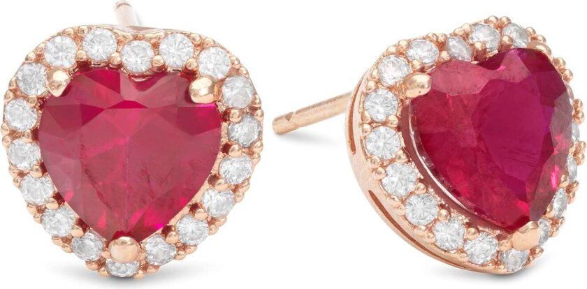 Delphine stud earrings - Pink ruby Pink ruby