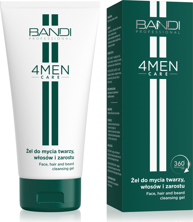 4MEN Care Face, hair and beard cleansing gel 150 ml