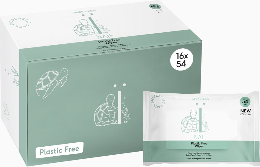 Baby & Kids Plastic Free Wipes 16-Pack 16 stk