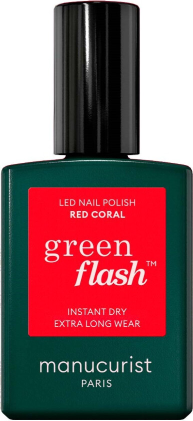 Green Flash Gel Polish Red Coral
