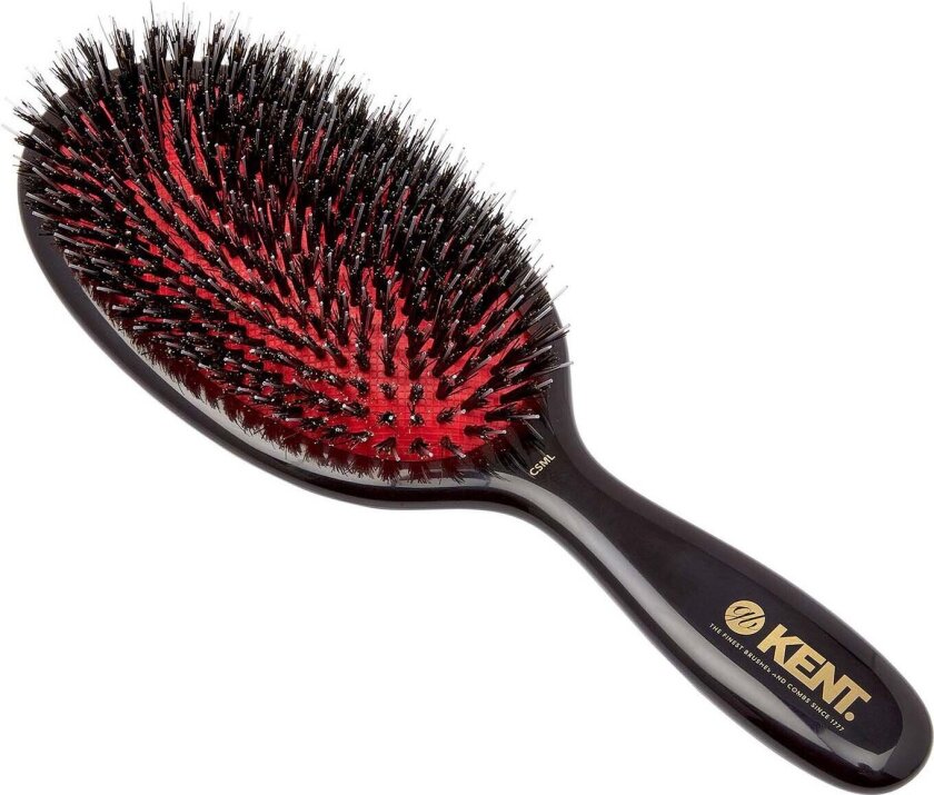 Classic Shine Large Black Porcupine Mixed Bristle Ha