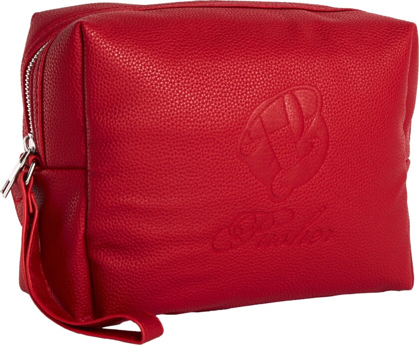 Toiletery Bag Vegan Leather Red