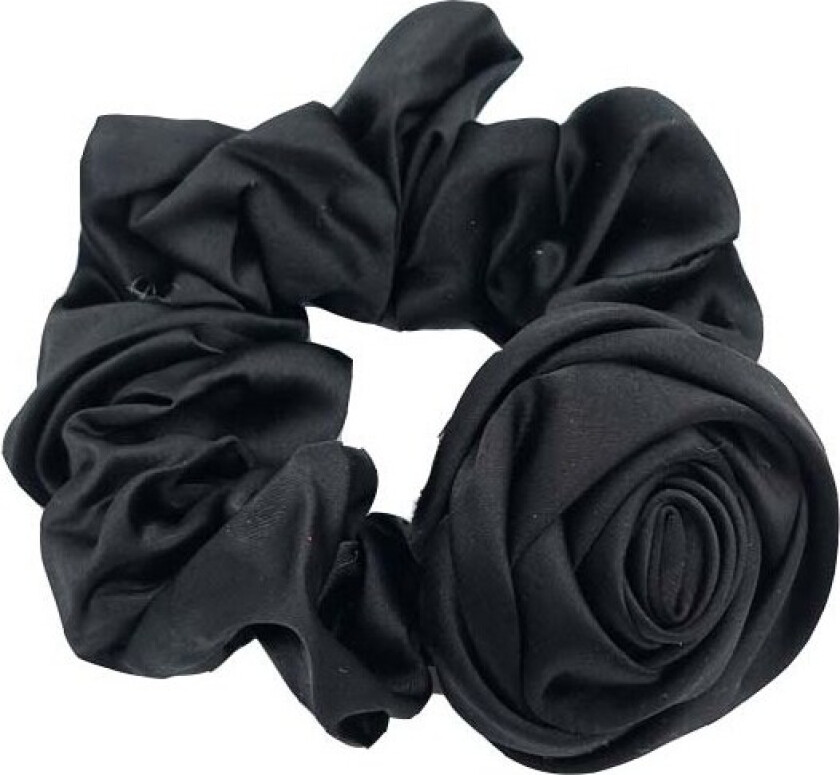 Flower Scrunchie Black