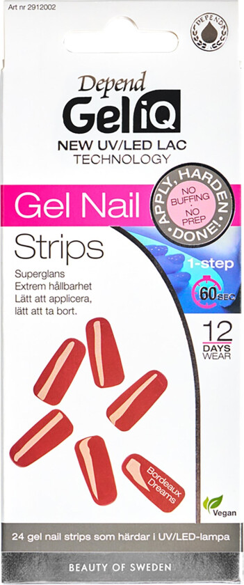 Gel iQ Gel Nail Strips Bordeaux Dreams