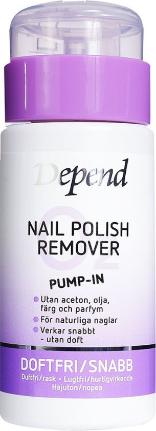 O2 Nail Polish Remover Pump-In Unscented 125 ml